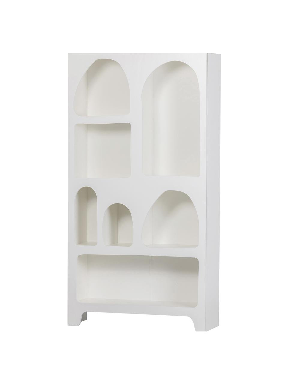 Étagère Zacun, Contreplaqué, enduit, certifié FSC, Blanc, larg. 95 x haut. 180 cm