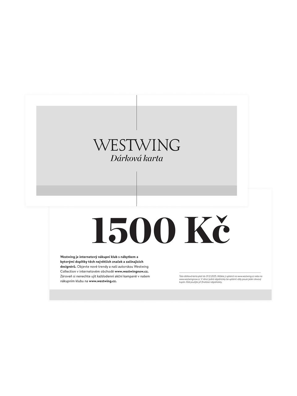 Dárková karta, Jemný papír, vysoce kvalitní obálka, Bílá, šedá, 1500