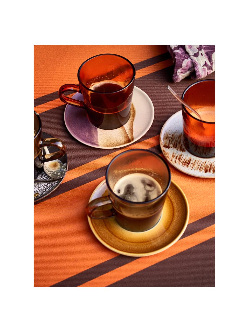 Tasses Yunomi Fleurs Rouges - Grès - Set de 2 - 200 ml - Les