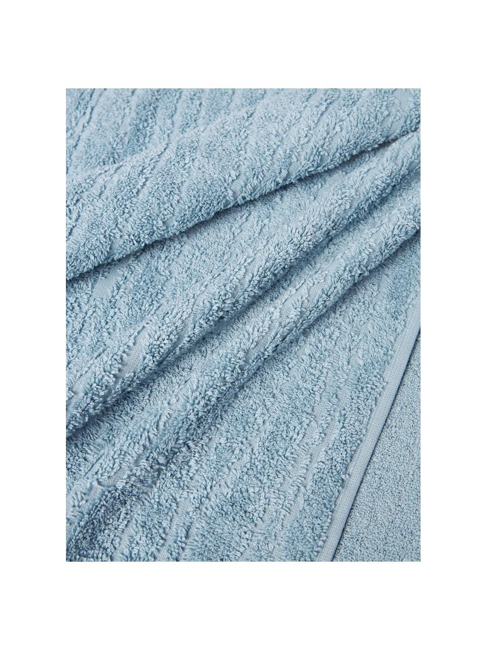 Set di asciugamani Audrina, varie misure, Grigio-blu, Set di 4 (asciugamano e telo da bagno)