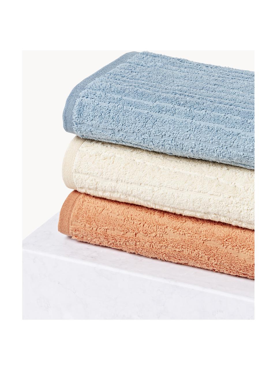 Lot de serviettes de bain en coton Audrina, tailles variées, Gris-bleu, 4 éléments (2 serviettes de toilette et 2 draps de bain)