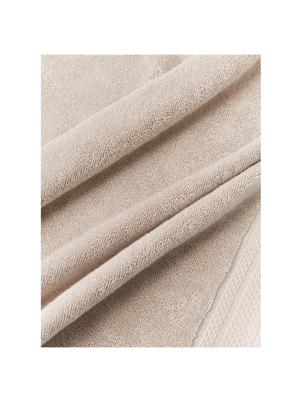 Handtuch Premium aus Bio-Baumwolle in verschiedenen Grössen, 100 % Bio-Baumwolle, GOTS-zertifiziert (von GCL International, GCL-300517)
 Schwere Qualität, 600 g/m², Hellbeige, Handtuch, B 50 x L 100 cm