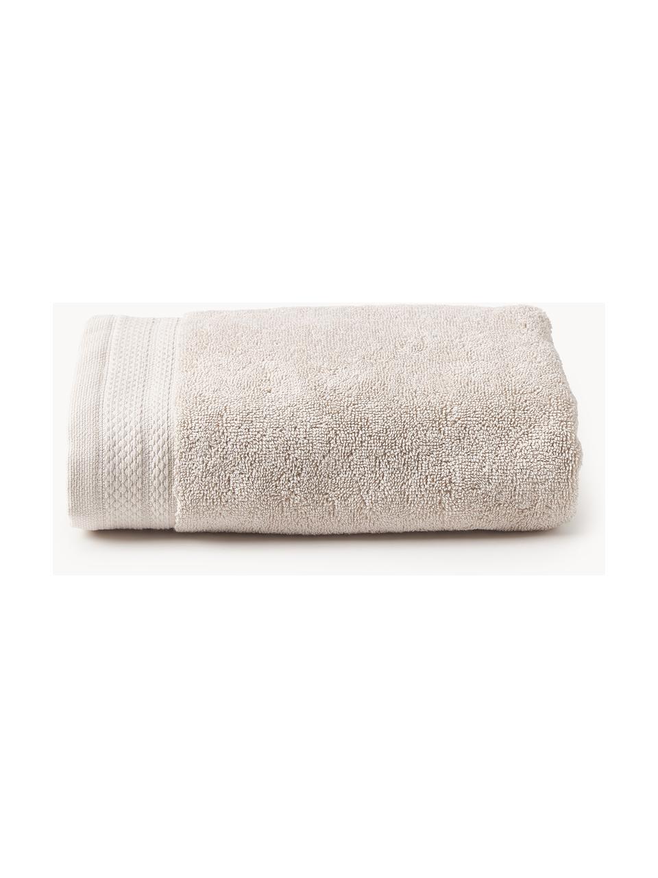 Handtuch Premium aus Bio-Baumwolle in verschiedenen Größen, 100 % Bio-Baumwolle, GOTS-zertifiziert (von GCL International, GCL-300517)
 Schwere Qualität, 600 g/m², Hellbeige, Handtuch, B 50 x L 100 cm