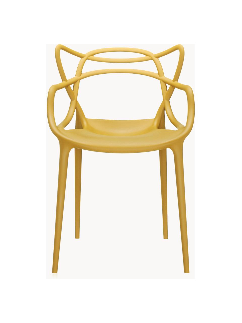 Stolička s opierkami Masters, 2 ks, Plast, Slnečná žltá, Š 57 x H 47 cm