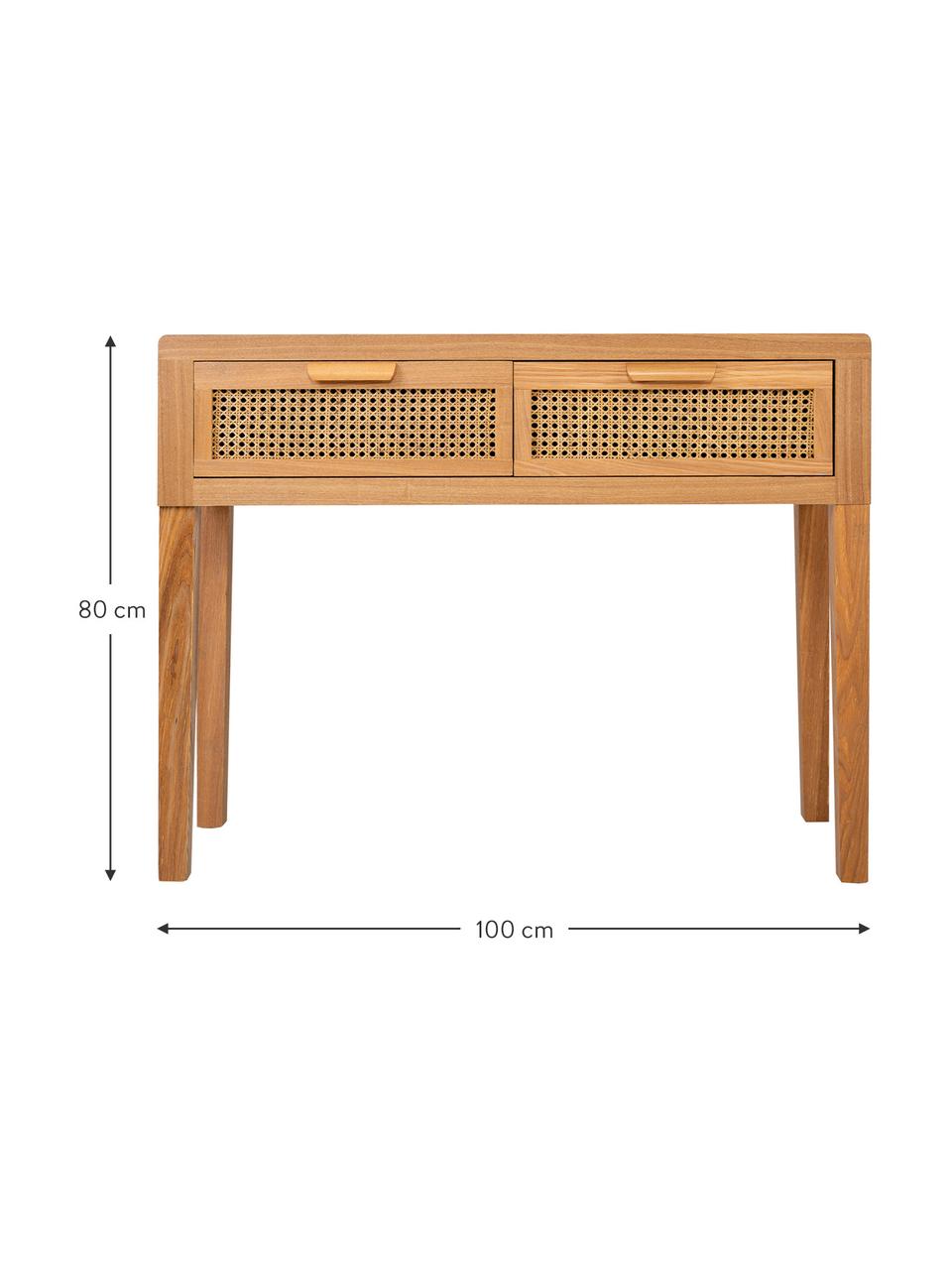 Consola Nina, Estructura: madera de abeto, madera c, Tonos marrones, An 100 x Al 80 cm
