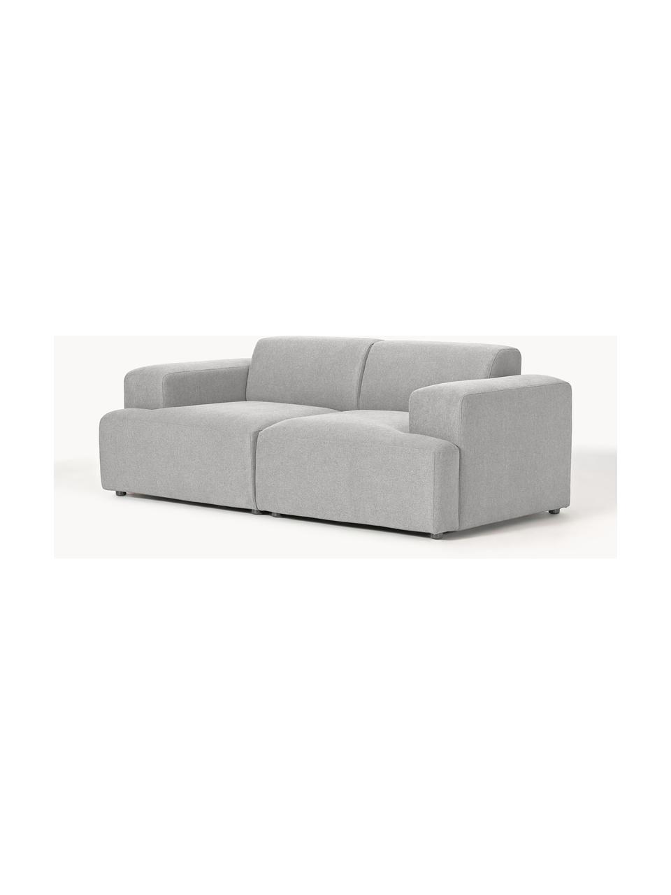 Sofa Melva (2-Sitzer), Bezug: 100 % Polyester Der strap, Gestell: Massives Kiefern- und Fic, Webstoff Hellgrau, B 198 x T 101 cm