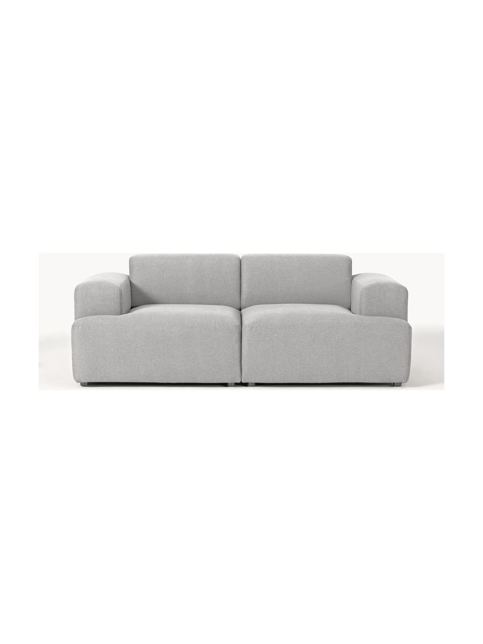 Sofa Melva (2-Sitzer), Bezug: 100 % Polyester Der strap, Gestell: Massives Kiefern- und Fic, Webstoff Hellgrau, B 198 x T 101 cm