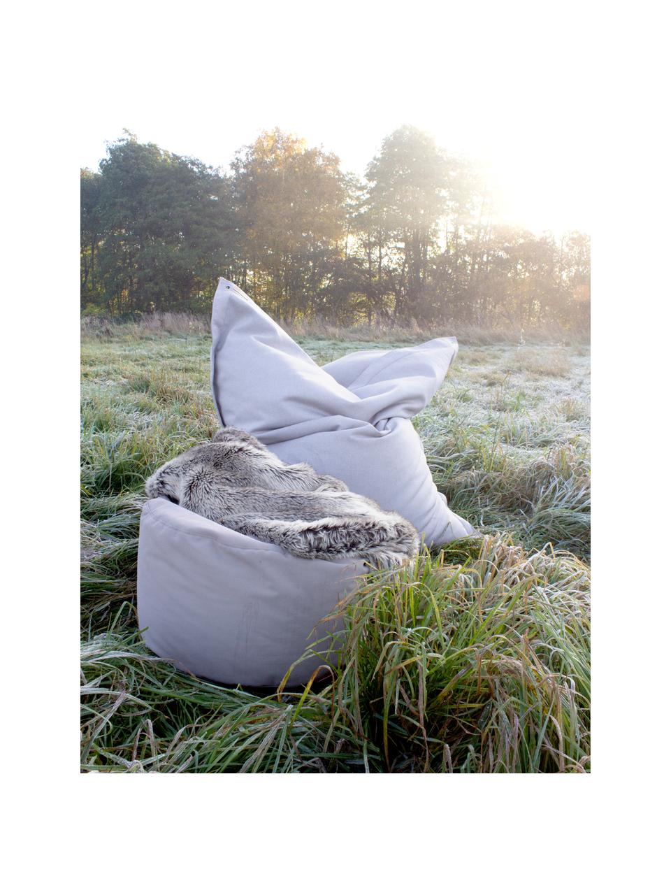 Grote zitzak Meadow, Bekleding: polyester, polyurethaan b, Lichtgrijs, B 130 cm x H 160 cm