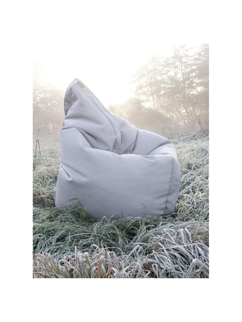 Puff grande de exterior Meadow, Funda: poliéster recubierto con , Gris claro, An 130 x Al 160 cm