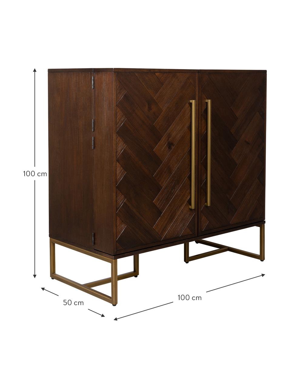 Licorera en acacia Class, Estructura: tablero de fibra de densi, Madera, An 100 x Al 100 cm