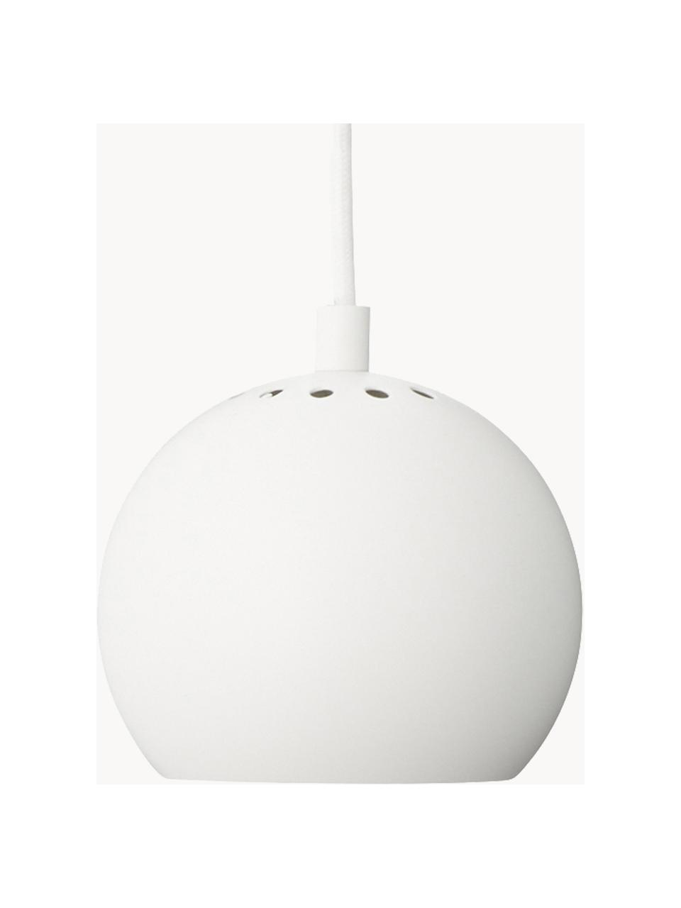 Lampada a sospensione piccola a sfera Ball, Bianco opaco, Ø 12 x Alt. 10 cm