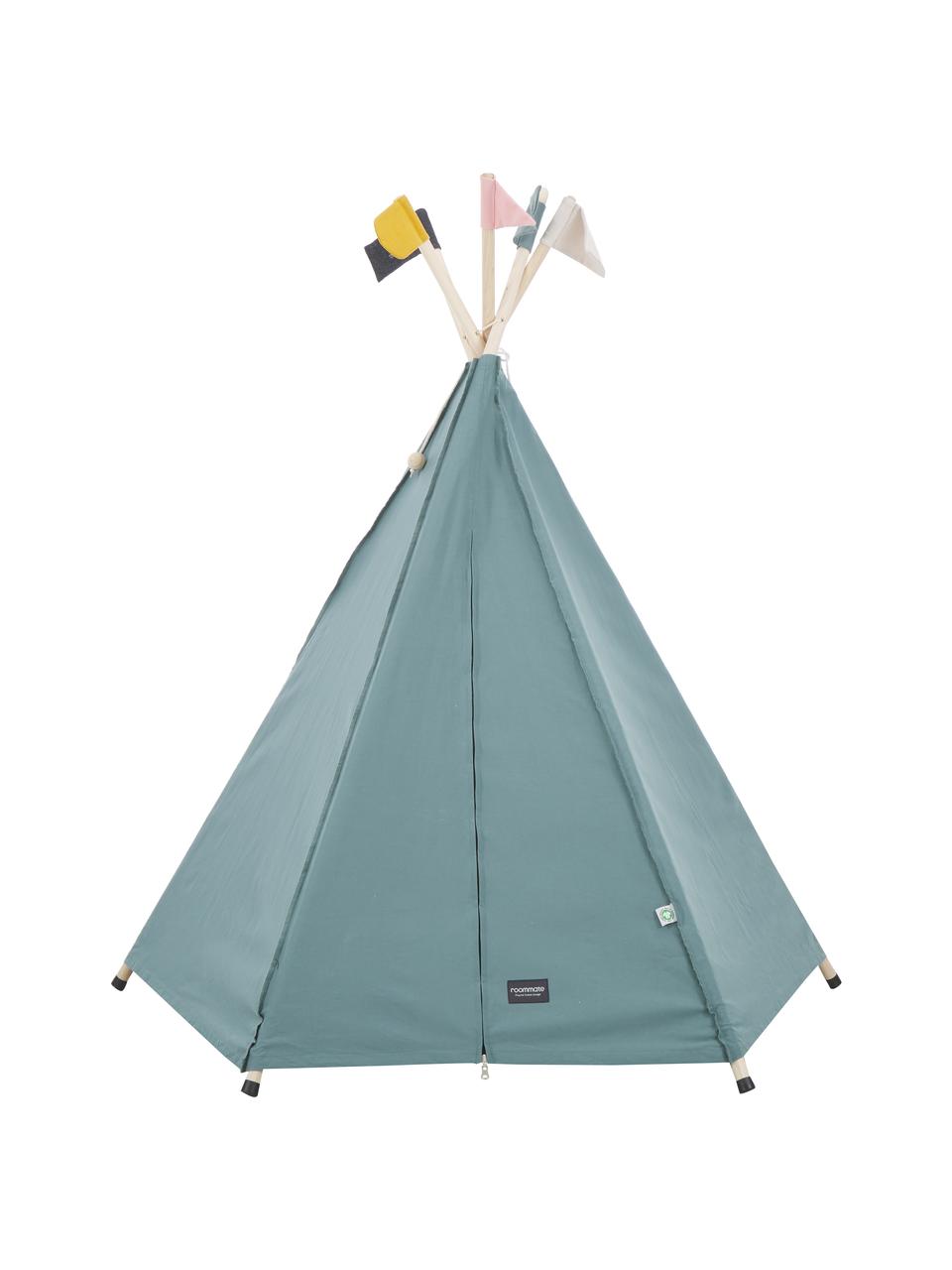 Dětské teepee z organické bavlny Hippie, 100 % organická bavlna, Šedá, Š 135 cm, V 135 cm