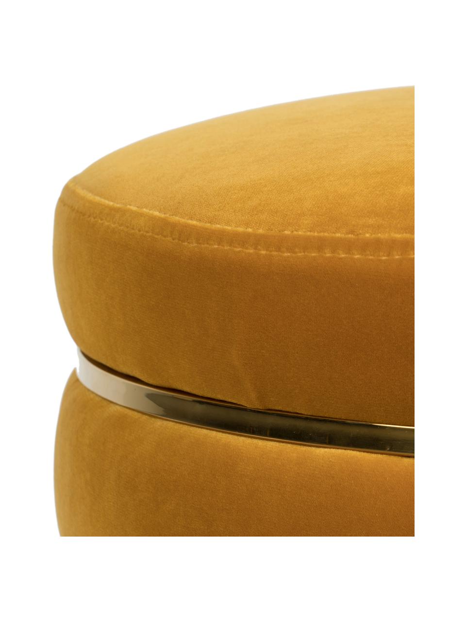 Tabouret de bar en velours I Am Not A Macaron, Ocre