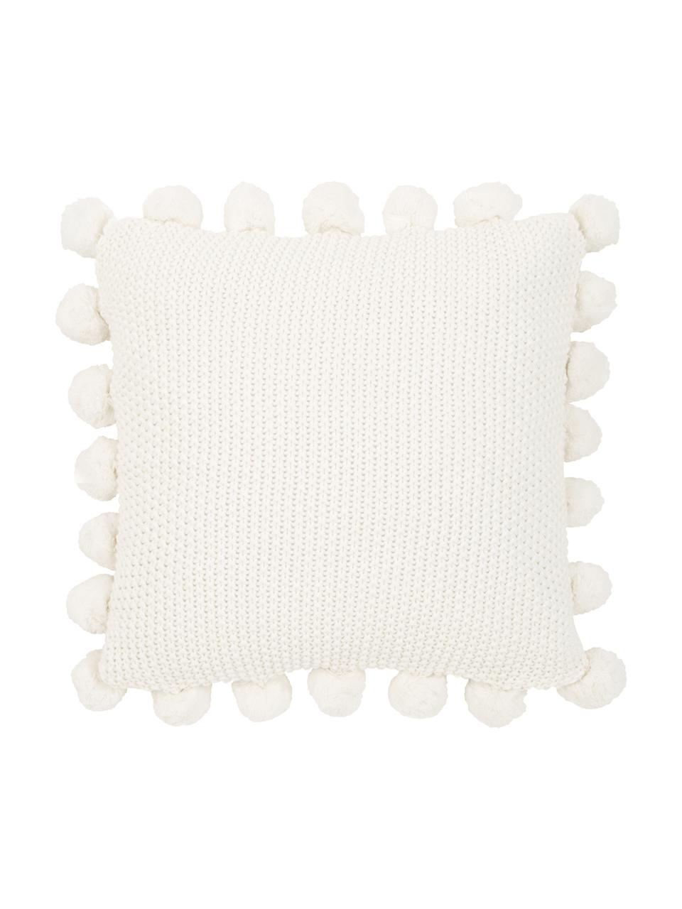 Pletený povlak na polštář s pompomy Molly, 100 % bavlna

Materiál použitý v tomto produktu byl testován na škodlivé látky a certifikován podle STANDARD 100 od OEKO-TEX® 11.HIN.00050 HOHENSTEIN HTTI., Krémově bílá, Š 40 cm, D 40 cm