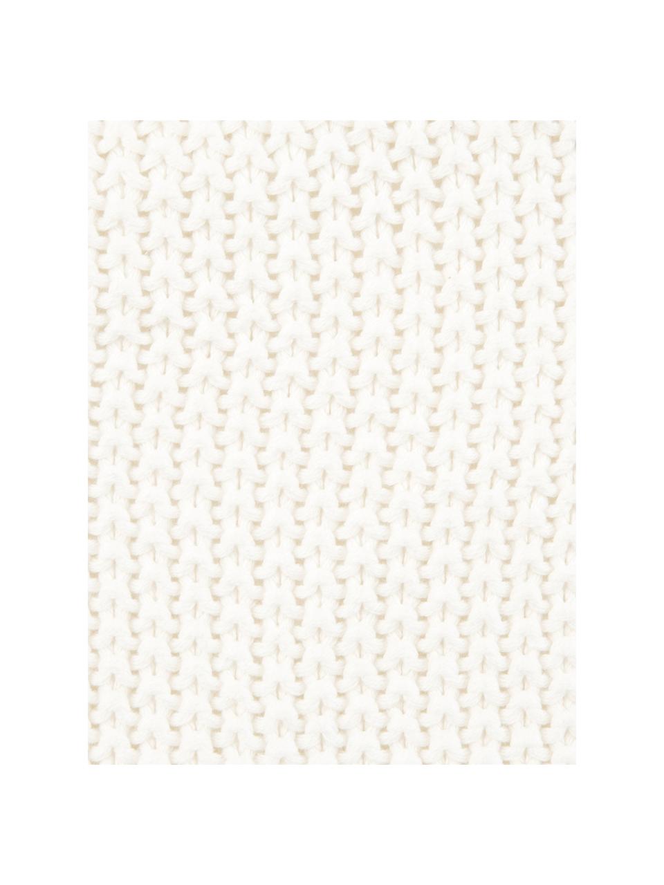 Funda de cojín de punto Molly, 100% algodón, Blanco crema, An 40 x L 40 cm