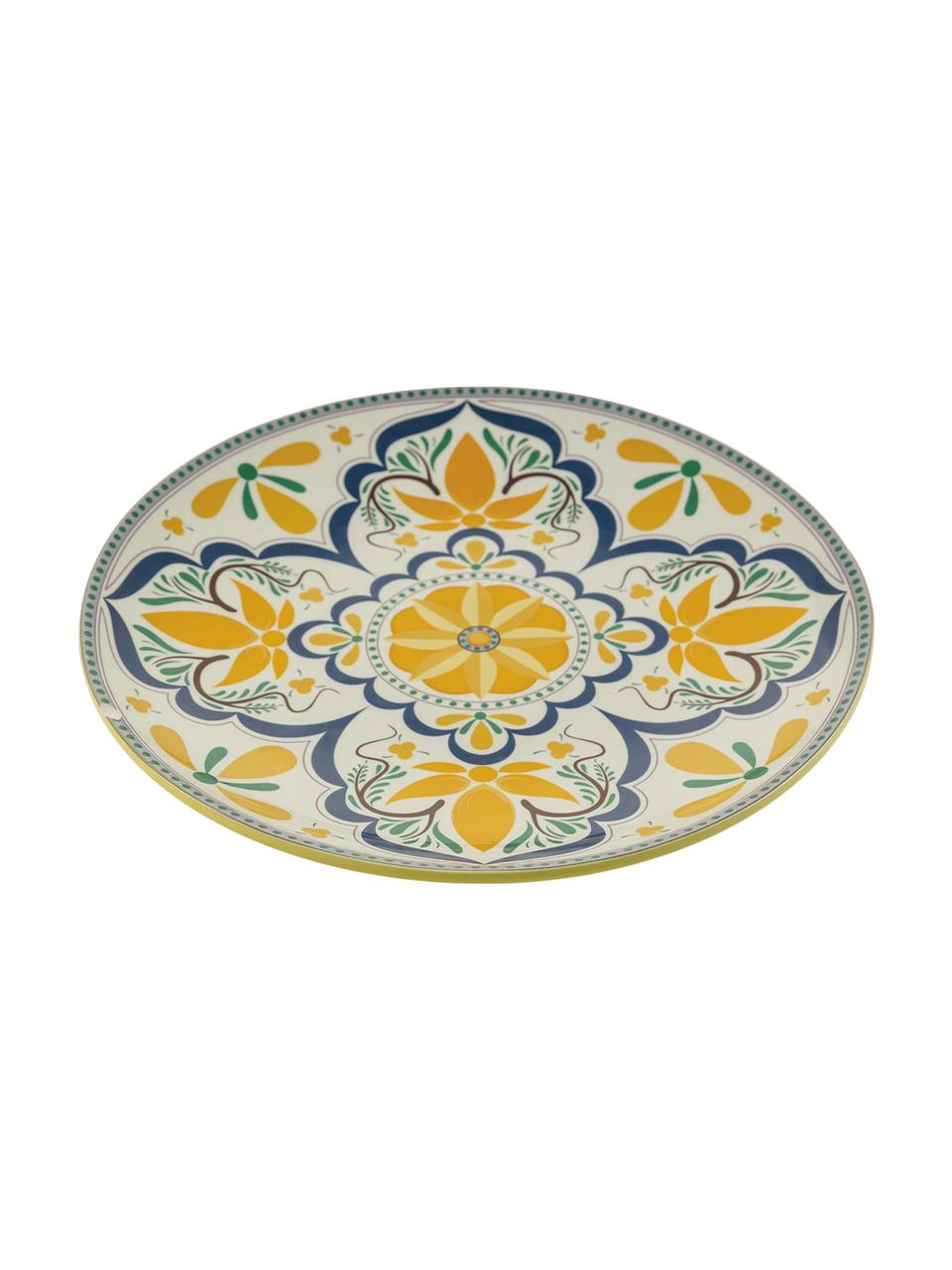 Ręcznie malowany talerz do serwowania Sicilia, Dolomit, ręcznie malowany, Wielobarwny, Ø 34 x W 4 cm
