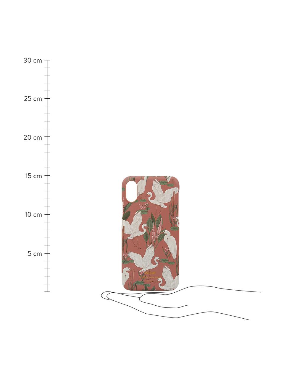 Hülle Sunset Lagoon für iPhone X, Silikon, Terrakotta, Mehrfarbig, 7 x 15 cm