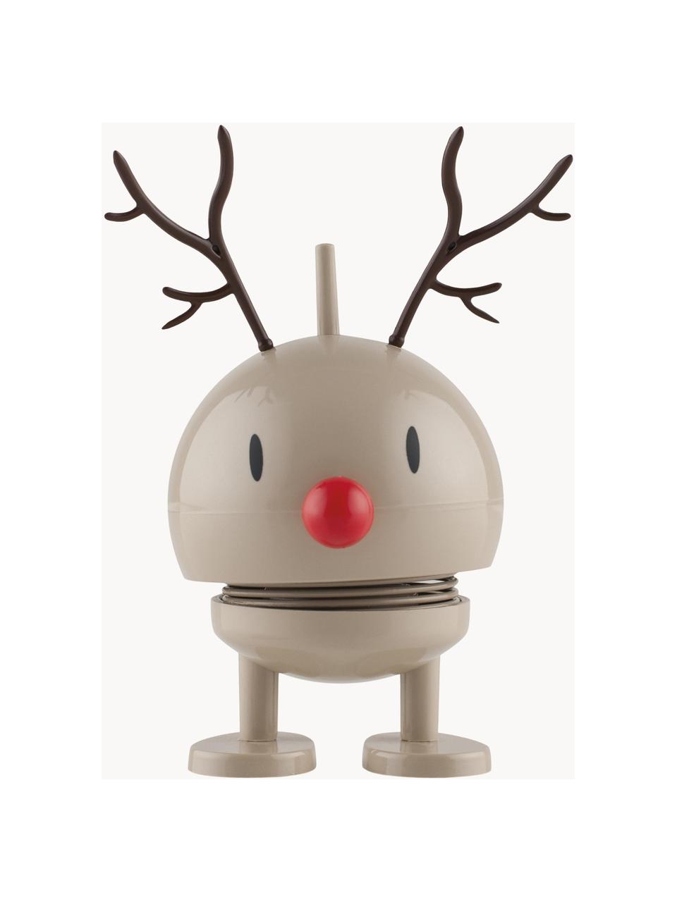 Dekoracja Hoptimist Reindeer Bumble, Tworzywo sztuczne, metal, Beżowy, czarny, czerwony, Ø 5 x W 9 cm