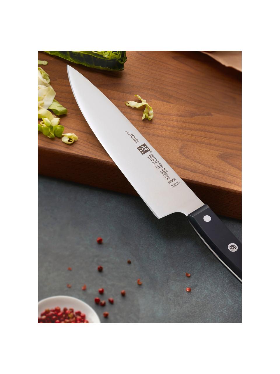 Nóż szefa kuchni Gourmet, Odcienie srebrnego, czarny, D 31 cm