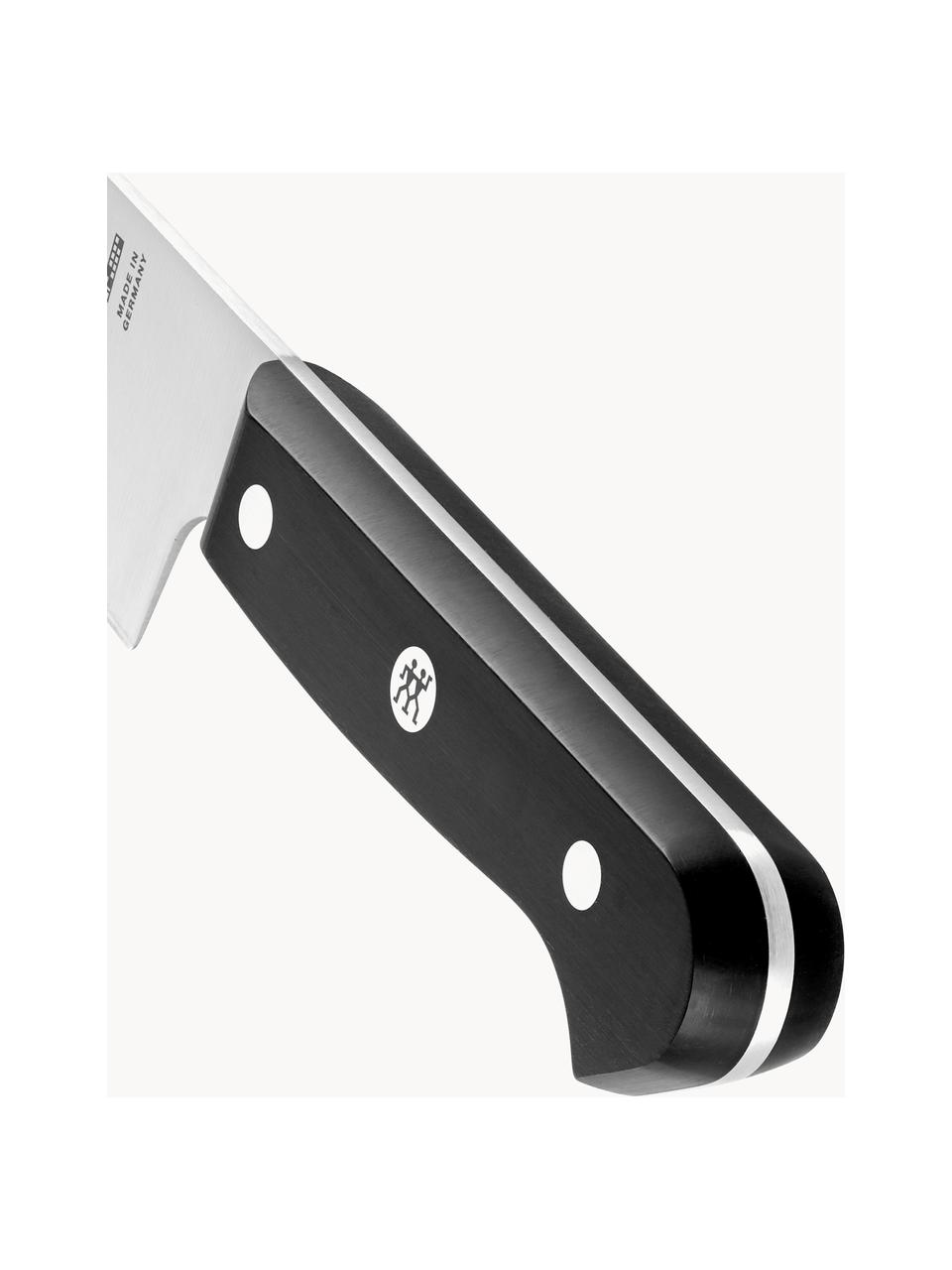 Cuchillo chef Gourmet, Plateado, negro, L 31 cm