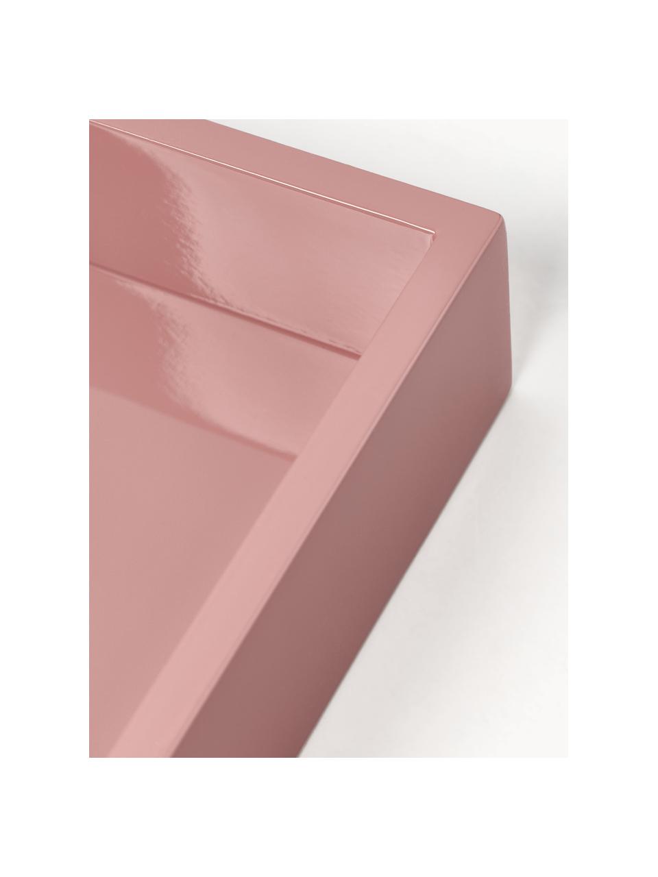 Bandeja brillante Hayley, Bandeja: tablero de fibras de dens, Reverso: terciopelo, Rosa palo, An 33 x F 24 cm