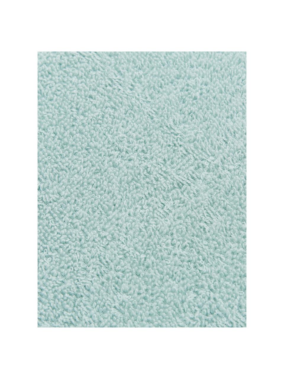 Serviette de toilette vert menthe Fleur, 97 % coton, 3 % polyester, Vert menthe, multicolore, Serviette de toilette, larg. 55 x long. 100 cm 