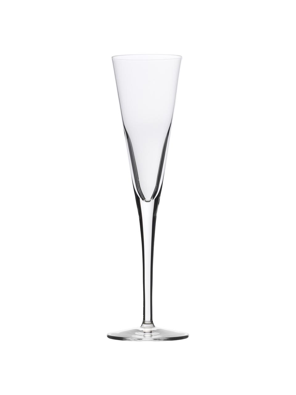 Flute champagne in cristallo dal design classico Event 6 pz, Cristallo, Trasparente, Ø 7 x Alt. 24 cm, 160 ml