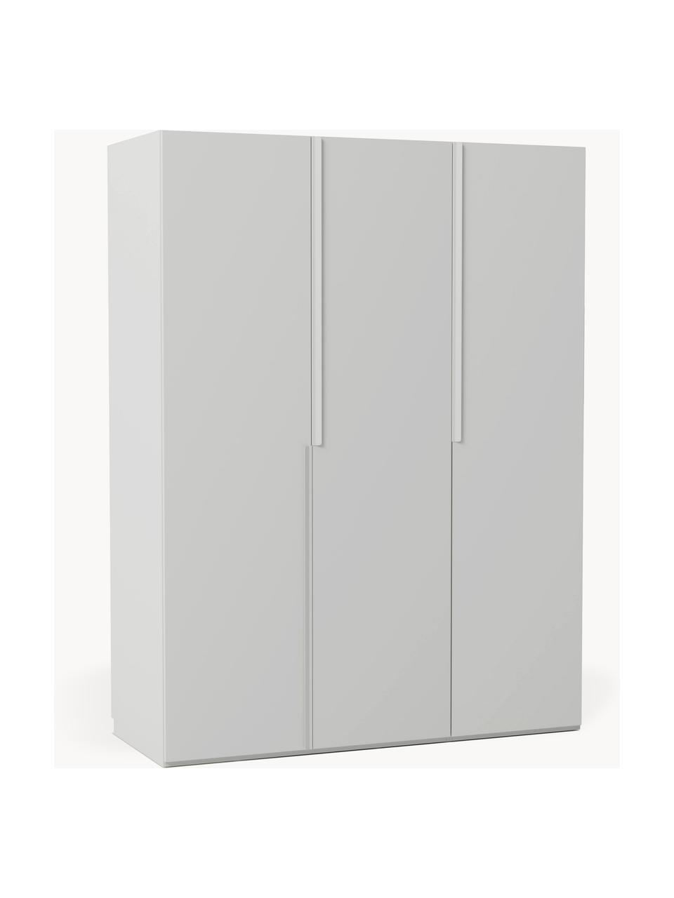 Armario modular Leon, 3 puertas (150 cm), diferentes variantes, Estructura: tablero aglomerado revest, Gris claro, Interior Basic (An 150 x Al 200 cm)