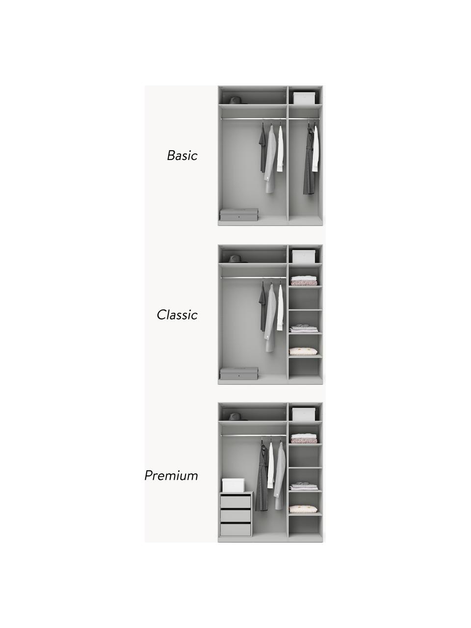 Armoire modulaire à portes battantes Leon, larg. 150 cm, plusieurs variantes, Gris clair, Basic Interior, larg. 150 x haut. 200 cm
