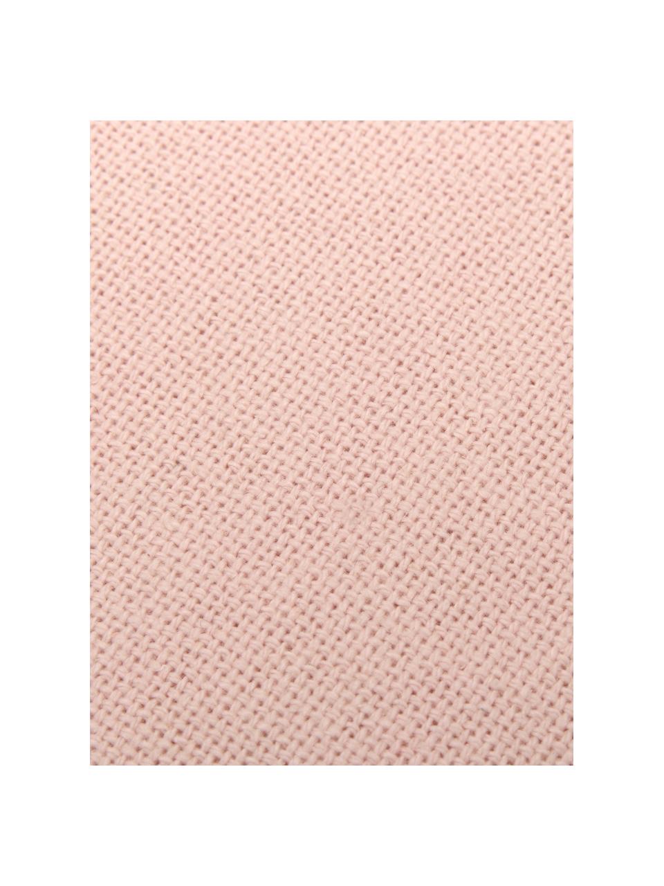 Kussen Prague in roze met franjes, met vulling, Roze, 40 x 40 cm