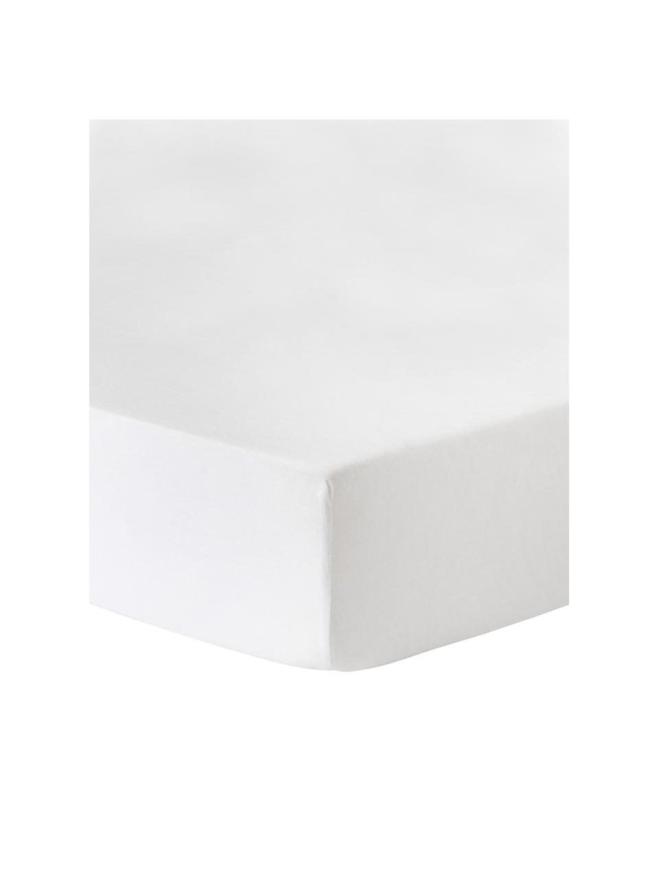 Topper-Spannbettlaken Biba, Flanell, Webart: Flanell Flanell ist ein k, Weiß, B 90 x L 200 cm