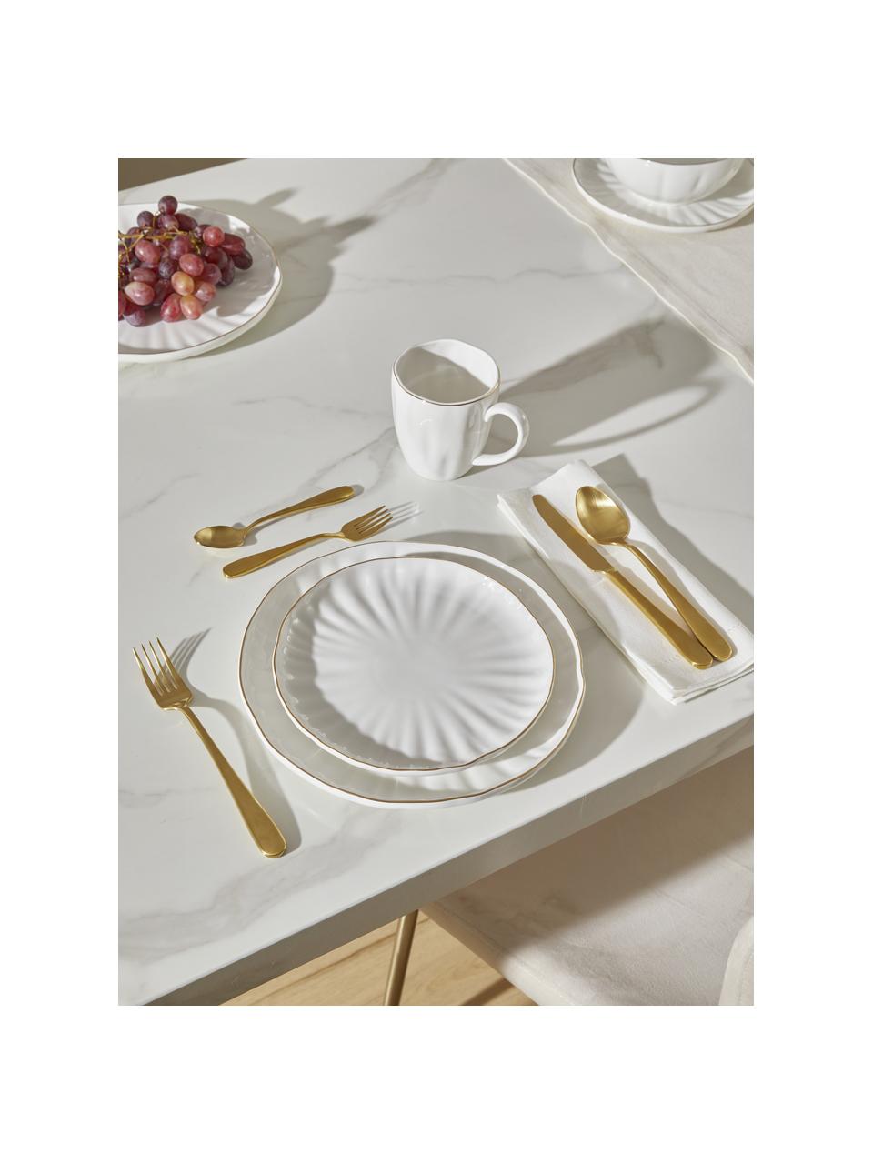 Set 20 posate color oro opaco spazzolato Francine, 4 persone, Coltello: acciaio inossidabile 13/0, Dorato opaco, 4 persone (20 pz)
