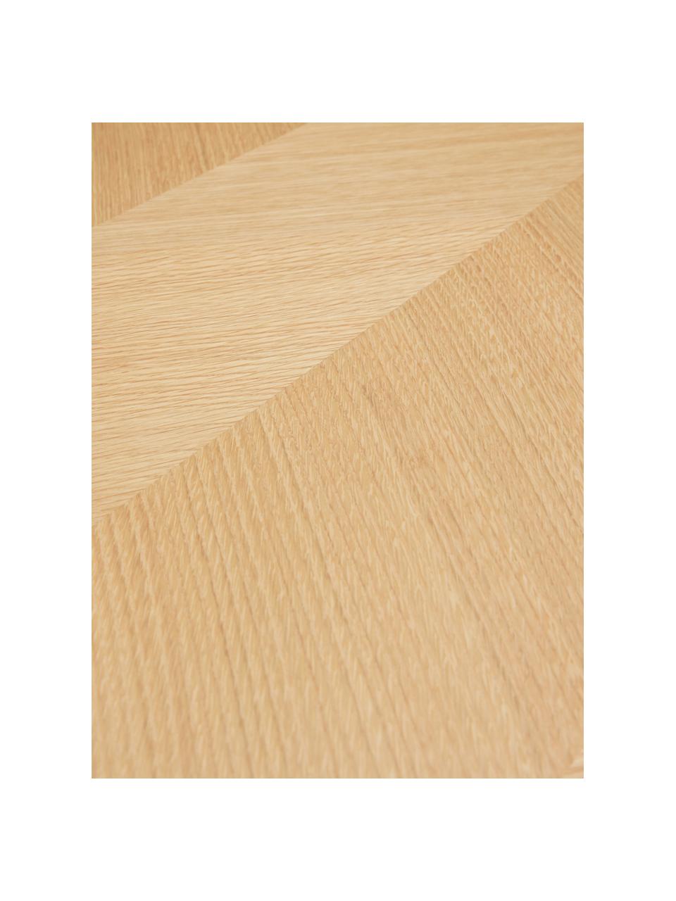 Eikenhouten eettafel Herringbone met visgraatpatroon, verschillende formaten, Tafelblad: MDF met eikenhoutfineer, , Poten: eikenhout, FSC-gecertific, Eikenhout, B 160 x D 80 cm