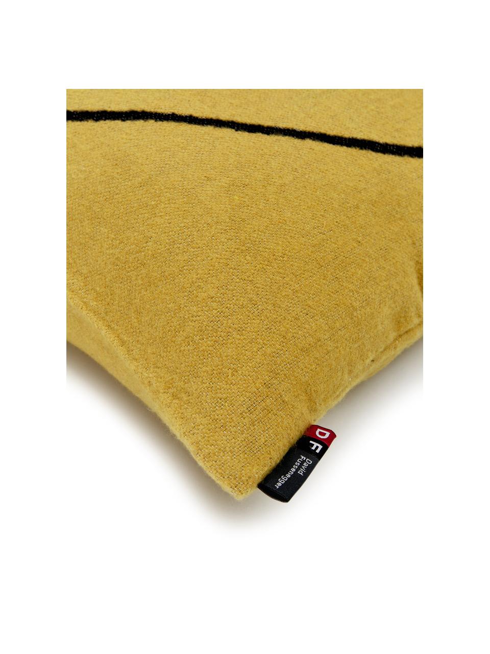 Funda de cojín Nova Face, Tapizado: 85% algodón, 8% viscosa, , Amarillo, negro, An 50 x L 50 cm