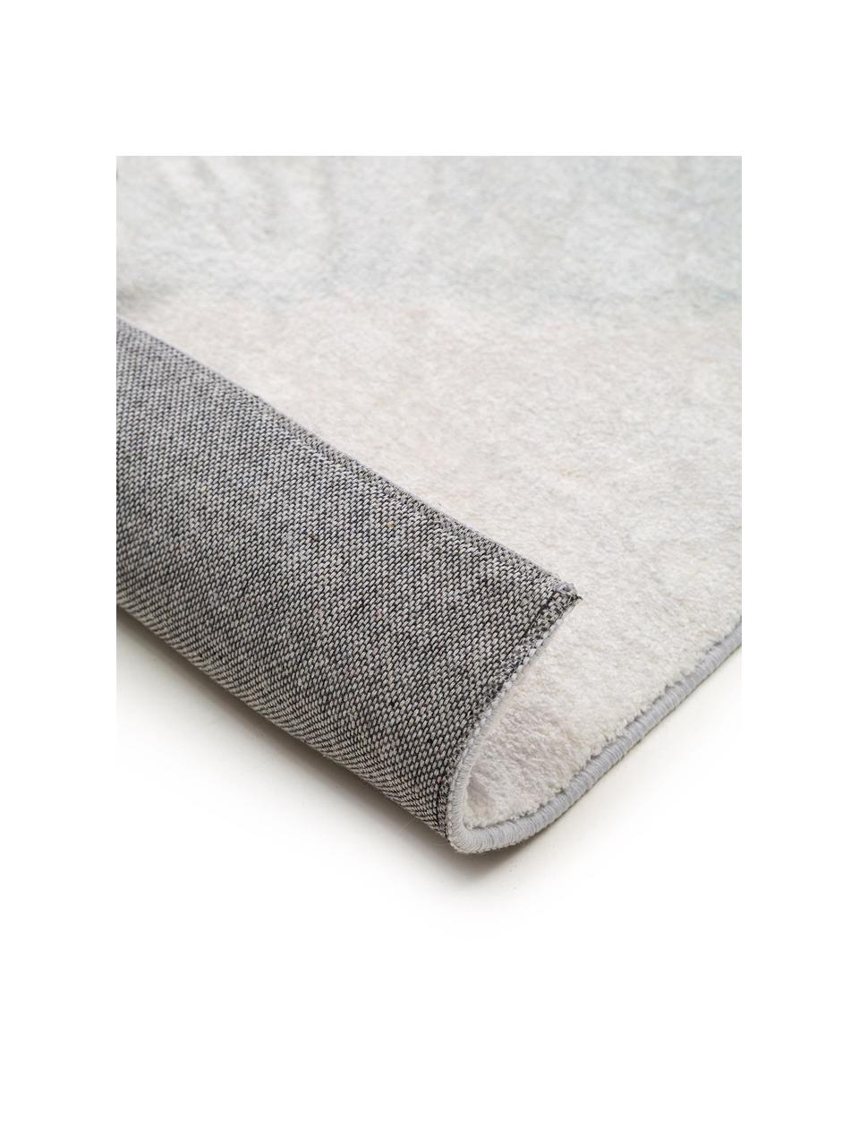 Vloerkleed Mara met golfpatroon in grijstinten, 100% polyester, Grijstinten, B 80 x L 150 cm (maat XS)