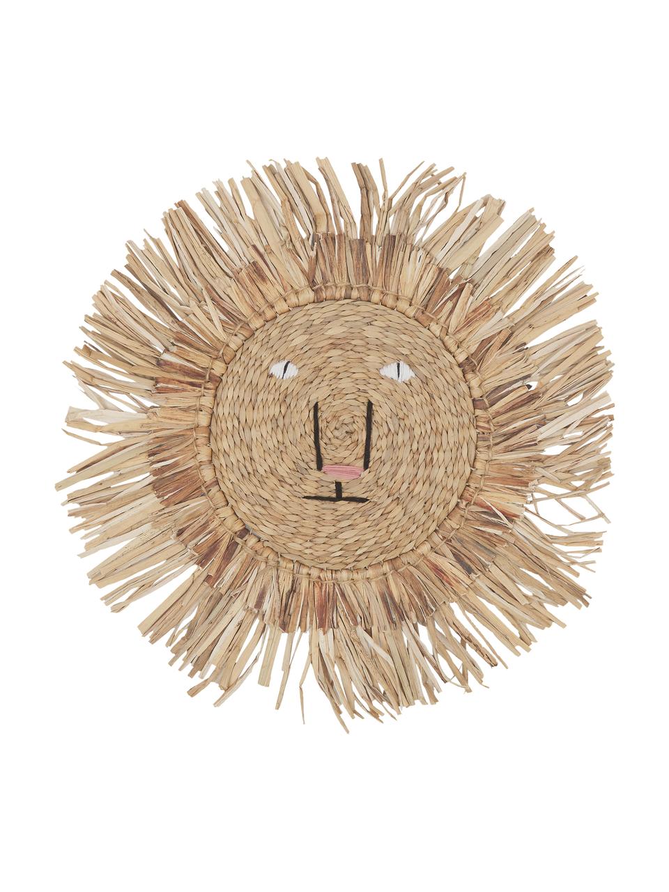 Décoration murale Sunny, Fibres naturelles, Beige, Ø 63 cm