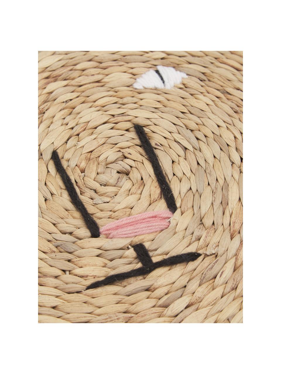 Décoration murale Sunny, Fibres naturelles, Beige, Ø 63 cm