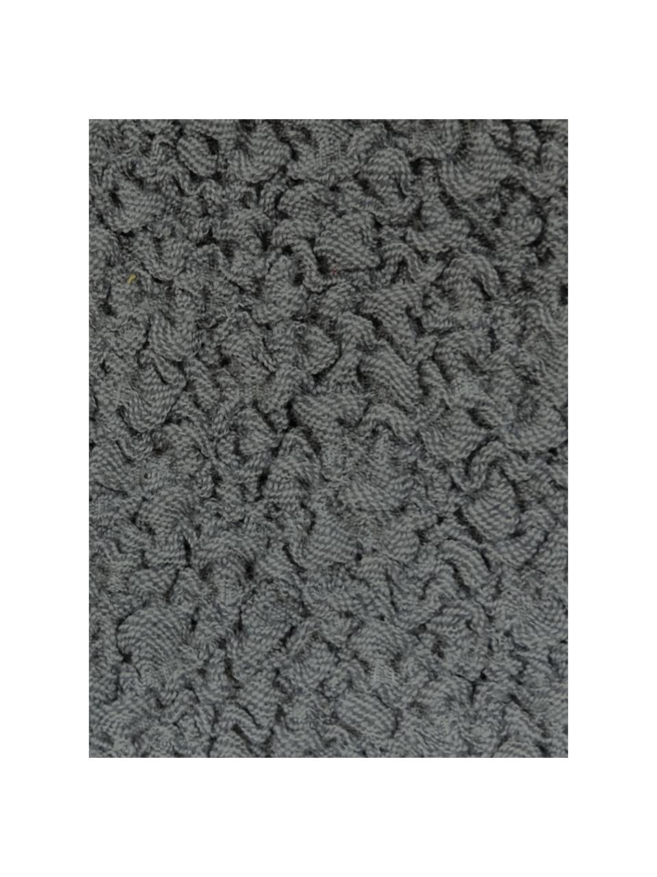 Housse de canapé Roc, 55 % polyester, 35 % coton, 10 % élastomère, Gris, larg. 260 x haut. 120 cm