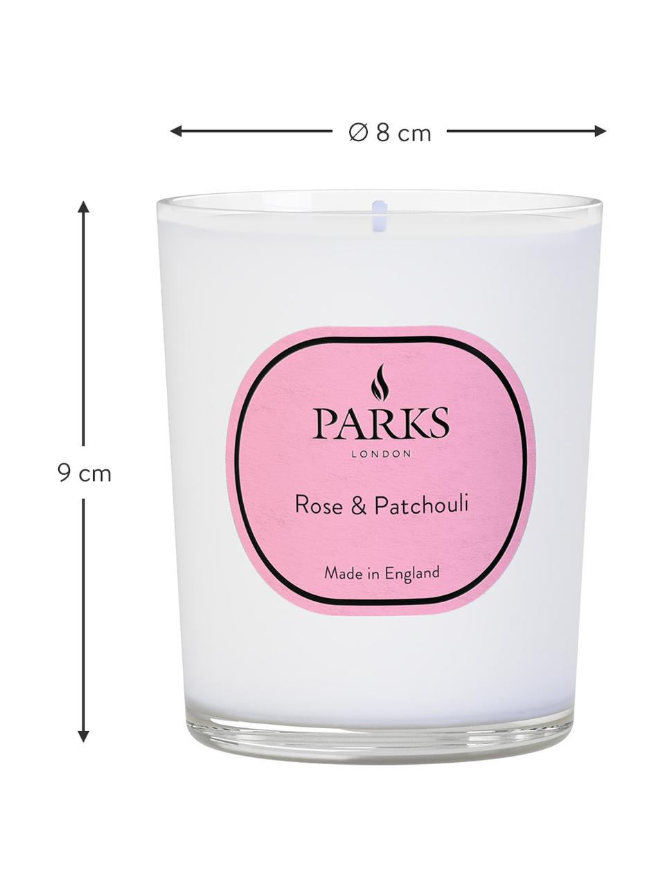 Vela perfumada Vintage Aromatherapy (rosa y pachulí), Recipiente: vidrio, Rosa, pachulí, Ø 8 x Al 9 cm