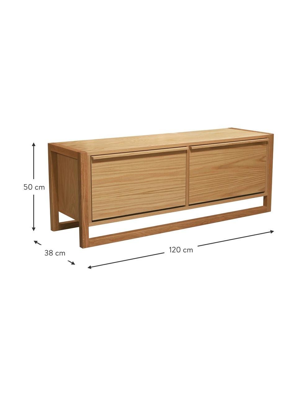 Schoenenkast NewEst met 2 vouwvakken, Eiken, B 120 x H 50 cm