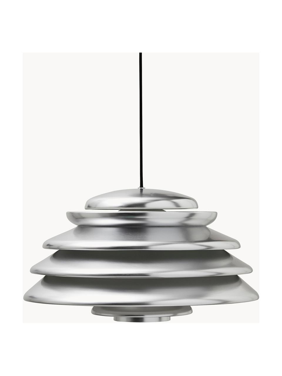 Design hanglamp Hive, Lampenkap: gecoat metaal, Zilverkleurig, Ø 48 x H 27 cm