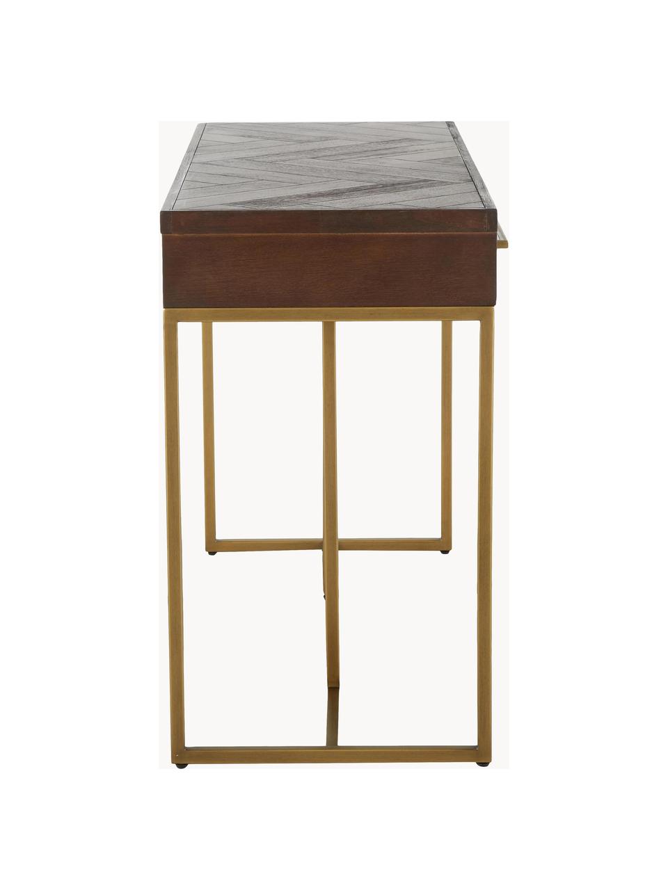 Konzolový stolek s dýhou z  akáciového dřeva Class, Dřevo, Š 120 cm, H 45 cm