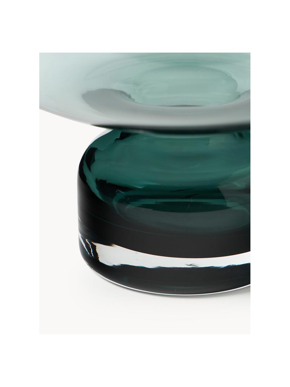 Mundgeblasene Vase Nicola, H 20 cm, Kalk-Natron-Glas, Dunkelgrün, Ø 20 x H 20 cm