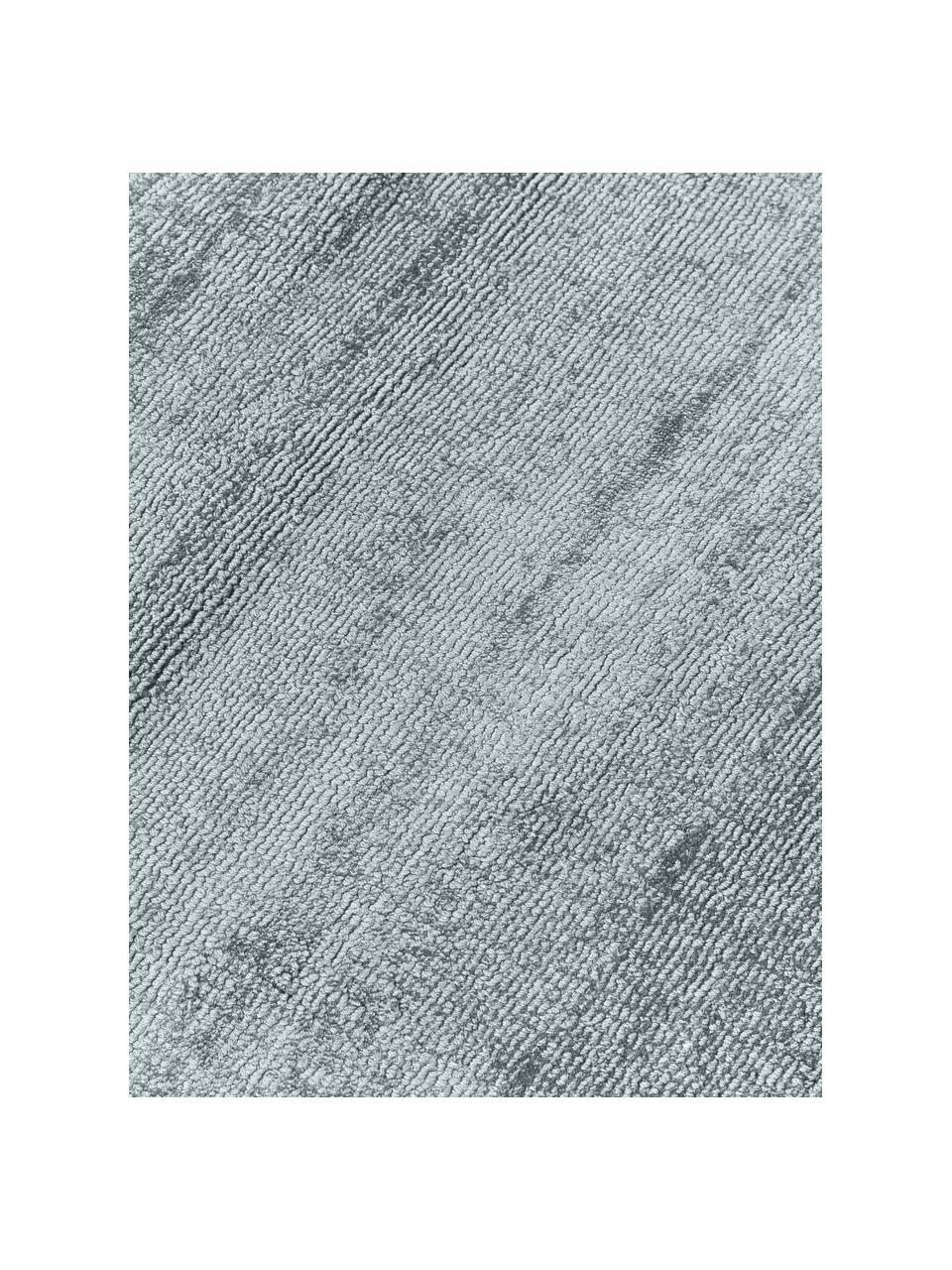 Tapis en viscose tissé main Jane, Gris-bleu, larg. 200 x long. 300 cm (taille L)