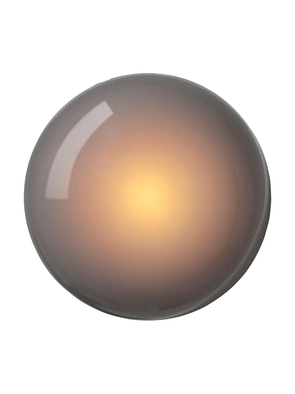 Mobiele LED tafellamp Soft Spot, dimbaar, Lamp: kunststof, Donkergrijs, semi-transparant, Ø 11 x H 7 cm