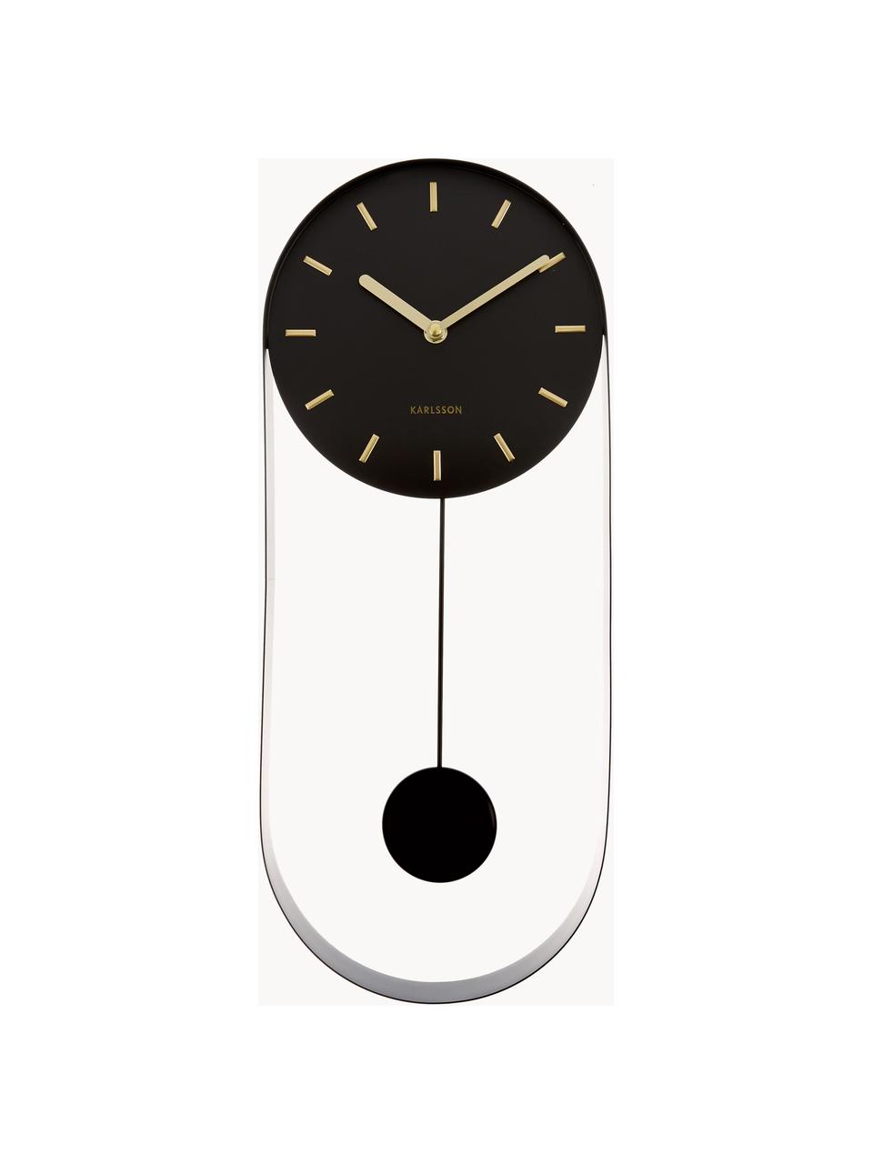 Zegar ścienny Charm, Metal powlekany, Antracytowy, S 20 x W 50 cm