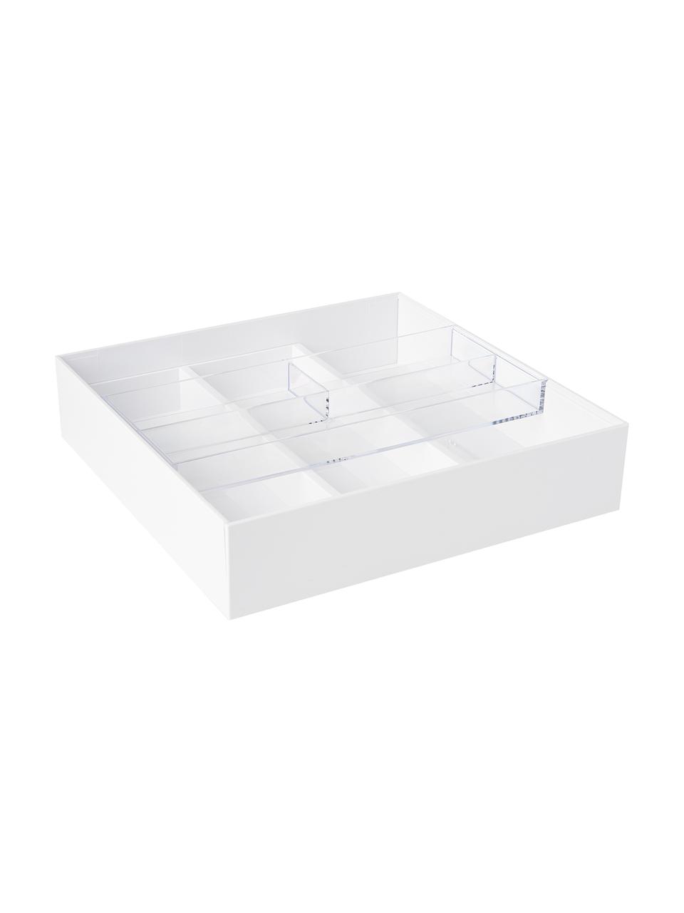 Organizer na sztućce Tower, Tworzywo sztuczne, Biały, S 25 x W 6 cm