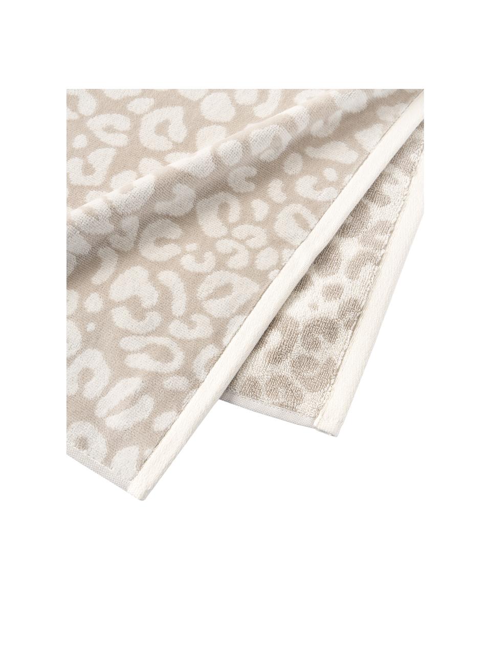 Asciugamano in diverse misure Leo, Tonalità beige, Asciugamano per ospiti XS, Larg. 30 x Lung. 50 cm, 2 pz