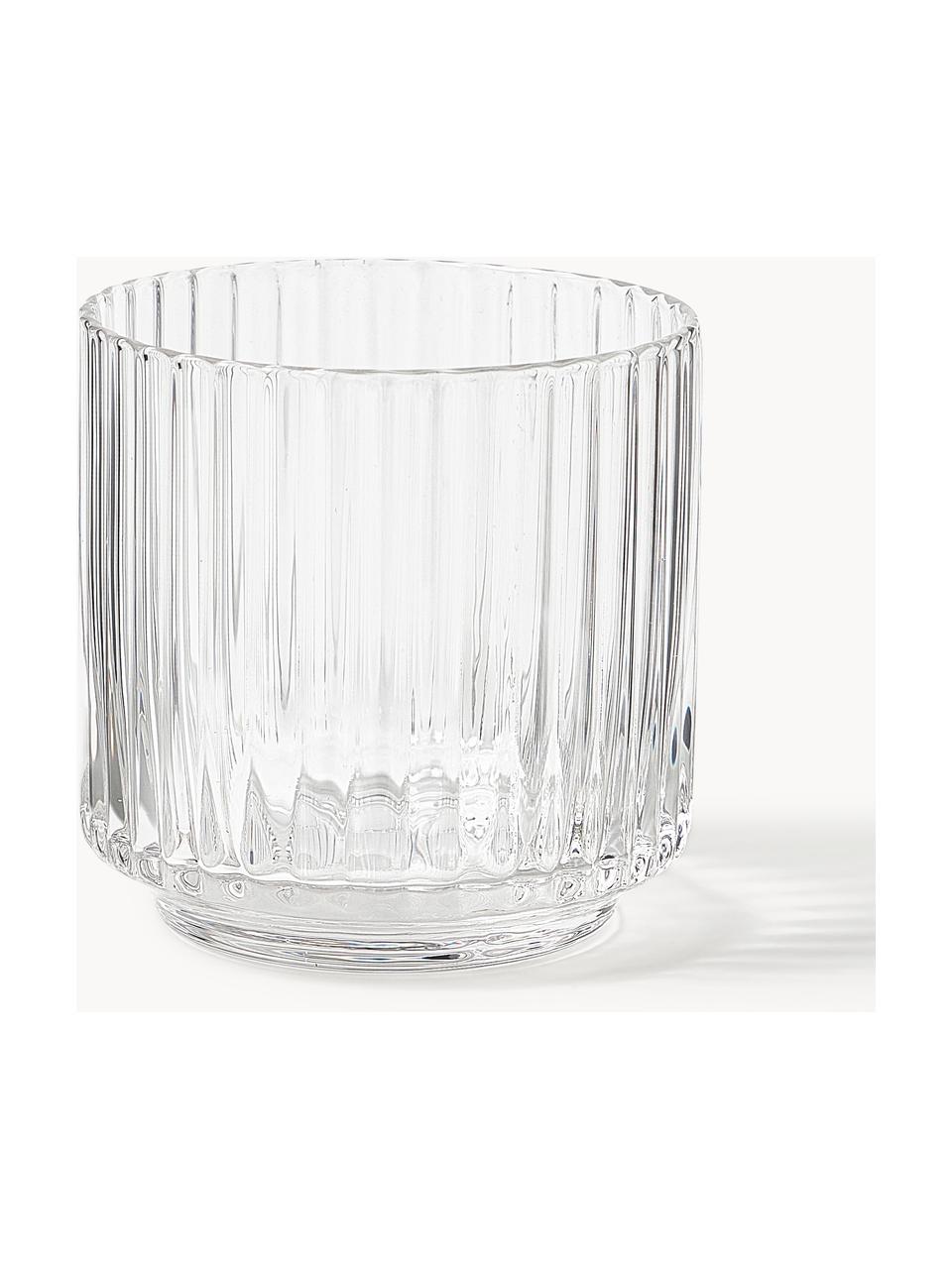 Vasos soplados artesanalmente Aleo, 4 uds., Vidrio sódico-cálcico, Transparente, Ø 8 x Al 8 cm, 320 ml