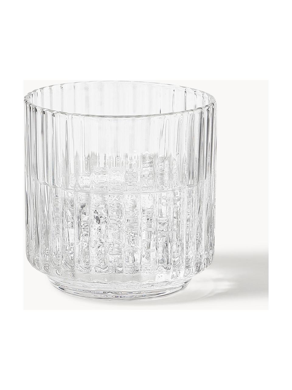 Vasos soplados artesanalmente Aleo, 4 uds., Vidrio, Transparente, Ø 8 x Al 8 cm, 320 ml